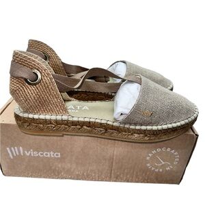 NEW w/Box Viscata Candell Linen Espadrilles, Size 7
